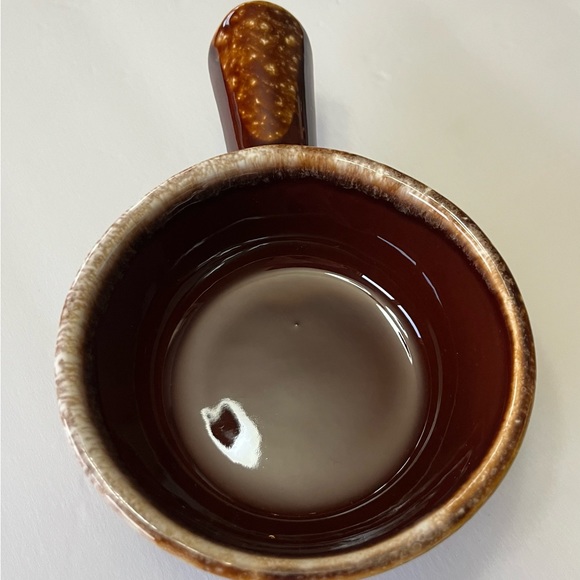 VTG McCoy pottery 1960s brown drip glaze French onion soup bowl, #7050 - Picture 4 of 8